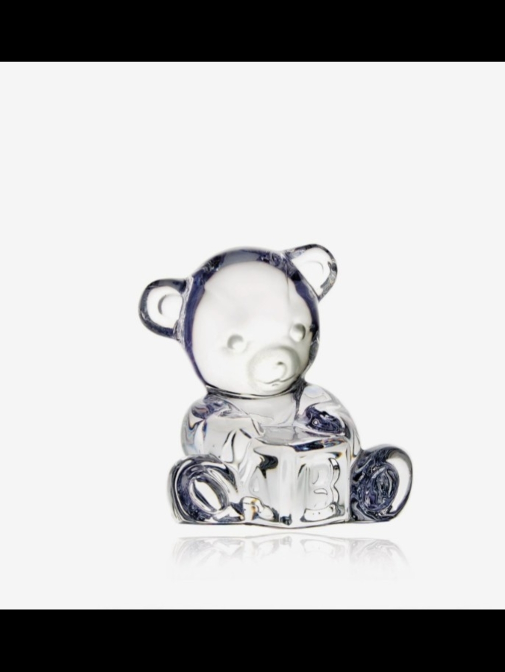 Waterford Crystal Clear Teddy Bear Figurine